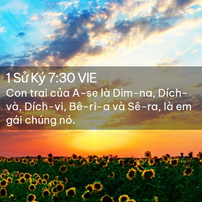 Picture 02 - 1 Sử Ký 7:30 VIE - Con trai của A-se là Dim-na, Dích-và, - Bible Verse Picture