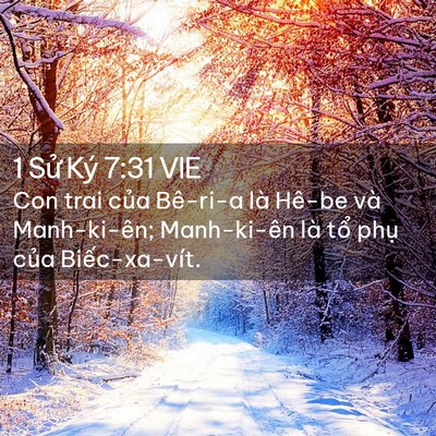Picture 02 - 1 Sử Ký 7:31 VIE - Con trai của Bê-ri-a là Hê-be và - Bible Verse Picture