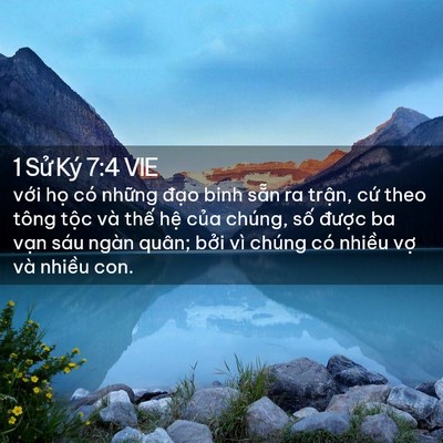 Picture 02 - 1 Sử Ký 7:4 VIE - với họ có những đạo binh sẵn ra - Bible Verse Picture