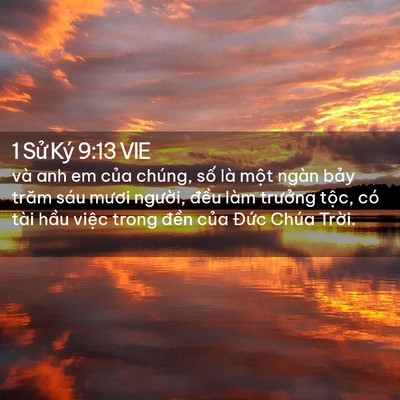 Picture 02 - 1 Sử Ký 9:13 VIE - và anh em của chúng, số là một ngàn - Bible Verse Picture