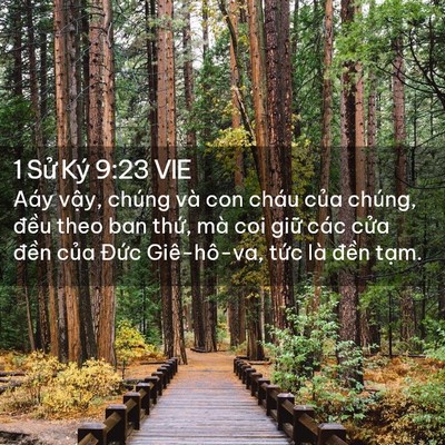 Picture 02 - 1 Sử Ký 9:23 VIE - Aáy vậy, chúng và con cháu của chúng, - Bible Verse Picture