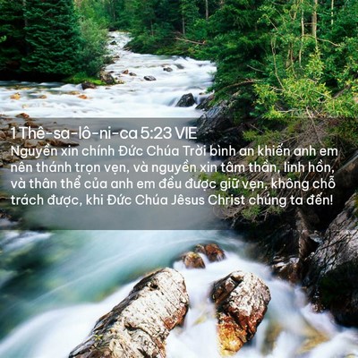 Picture 02 - 1 Thê-sa-lô-ni-ca 5:23 VIE - Nguyền xin chính Đức Chúa Trời bình an - Bible Verse Picture