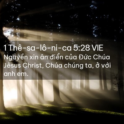 Picture 02 - 1 Thê-sa-lô-ni-ca 5:28 VIE - Nguyền xin ân điển của Đức Chúa - Bible Verse Picture