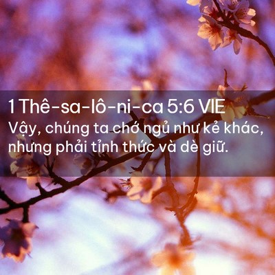 Picture 02 - 1 Thê-sa-lô-ni-ca 5:6 VIE - Vậy, chúng ta chớ ngủ như kẻ khác, - Bible Verse Picture