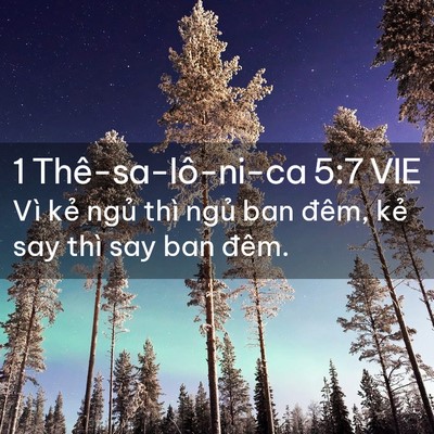 Picture 02 - 1 Thê-sa-lô-ni-ca 5:7 VIE - Vì kẻ ngủ thì ngủ ban đêm, kẻ say - Bible Verse Picture