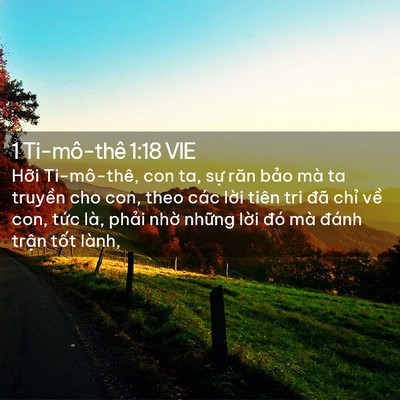 Picture 02 - 1 Ti-mô-thê 1:18 VIE - Hỡi Ti-mô-thê, con ta, sự răn bảo mà ta - Bible Verse Picture