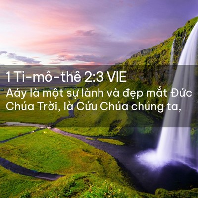 Picture 02 - 1 Ti-mô-thê 2:3 VIE - Aáy là một sự lành và đẹp mắt Đức - Bible Verse Picture