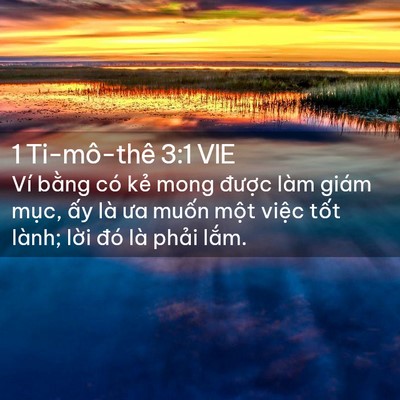 Picture 02 - 1 Ti-mô-thê 3:1 VIE - Ví bằng có kẻ mong được làm giám - Bible Verse Picture