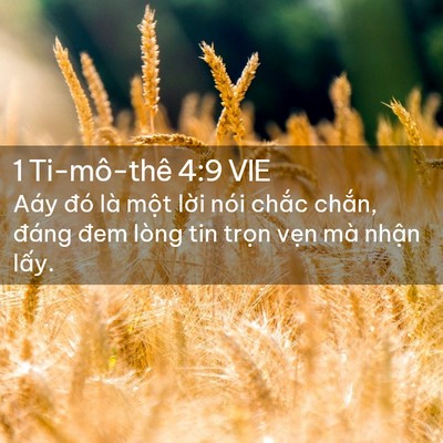 Picture 02 - 1 Ti-mô-thê 4:9 VIE - Aáy đó là một lời nói chắc chắn, - Bible Verse Picture