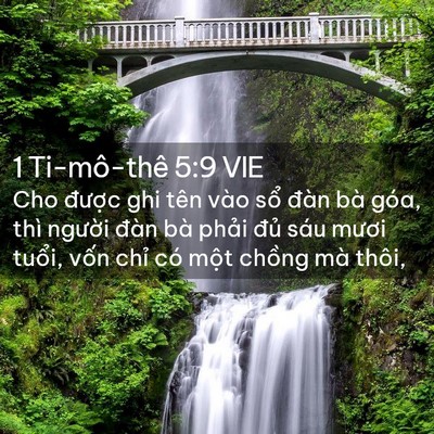 Picture 02 - 1 Ti-mô-thê 5:9 VIE - Cho được ghi tên vào sổ đàn bà góa, - Bible Verse Picture
