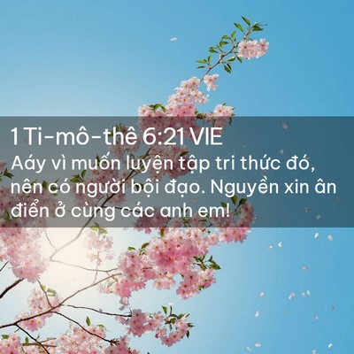 Picture 02 - 1 Ti-mô-thê 6:21 VIE - Aáy vì muốn luyện tập tri thức đó, - Bible Verse Picture
