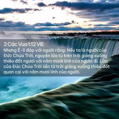 Picture 02 - 2 Các Vua 1:12 VIE - Nhưng Ê-li đáp với người rằng: Nếu - Bible Verse Picture