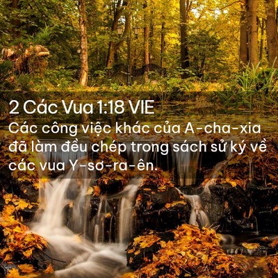 Picture 02 - 2 Các Vua 1:18 VIE - Các công việc khác của A-cha-xia đã làm - Bible Verse Picture