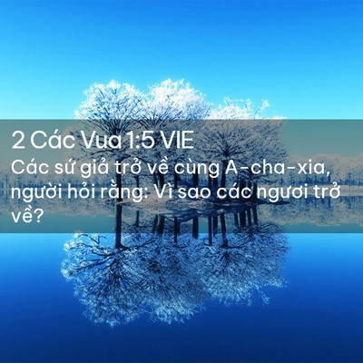 Picture 02 - 2 Các Vua 1:5 VIE - Các sứ giả trở về cùng A-cha-xia, - Bible Verse Picture