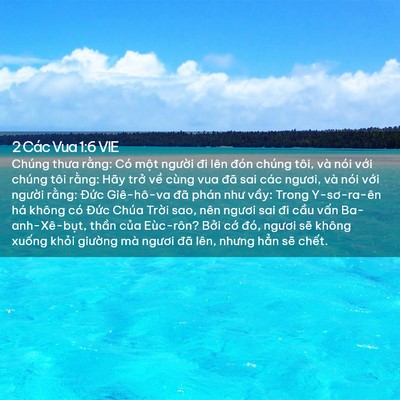 Picture 02 - 2 Các Vua 1:6 VIE - Chúng thưa rằng: Có một người đi lên - Bible Verse Picture