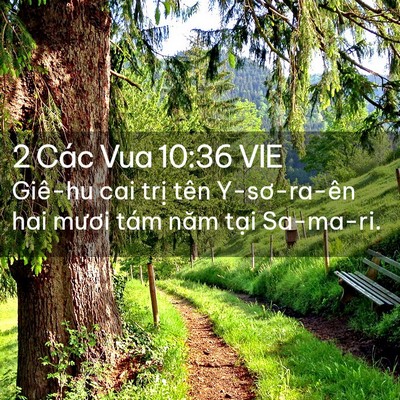 Picture 02 - 2 Các Vua 10:36 VIE - Giê-hu cai trị tên Y-sơ-ra-ên hai mươi - Bible Verse Picture