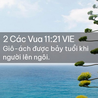 Picture 02 - 2 Các Vua 11:21 VIE - Giô-ách được bảy tuổi khi người lên - Bible Verse Picture