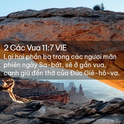 Picture 02 - 2 Các Vua 11:7 VIE - Lại hai phần ba trong các ngươi mãn - Bible Verse Picture