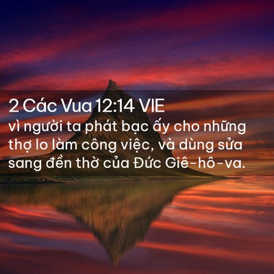 Picture 02 - 2 Các Vua 12:14 VIE - vì người ta phát bạc ấy cho những - Bible Verse Picture