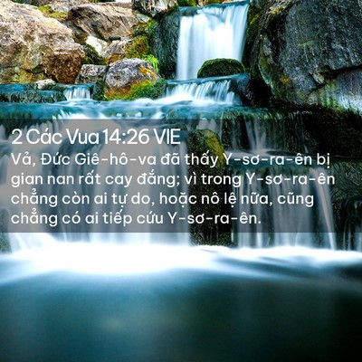 Picture 02 - 2 Các Vua 14:26 VIE - Vả, Đức Giê-hô-va đã thấy Y-sơ-ra-ên - Bible Verse Picture