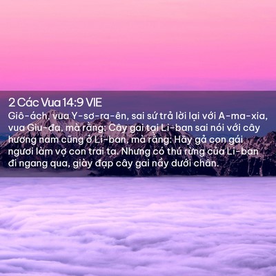 Picture 02 - 2 Các Vua 14:9 VIE - Giô-ách, vua Y-sơ-ra-ên, sai sứ trả lời - Bible Verse Picture