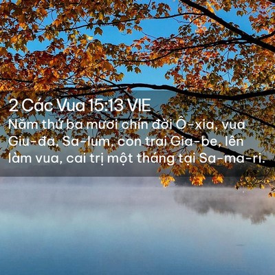 Picture 02 - 2 Các Vua 15:13 VIE - Năm thứ ba mươi chín đời Ô-xia, vua - Bible Verse Picture