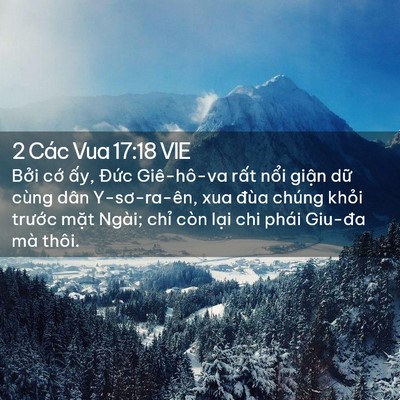 Picture 02 - 2 Các Vua 17:18 VIE - Bởi cớ ấy, Đức Giê-hô-va rất nổi - Bible Verse Picture