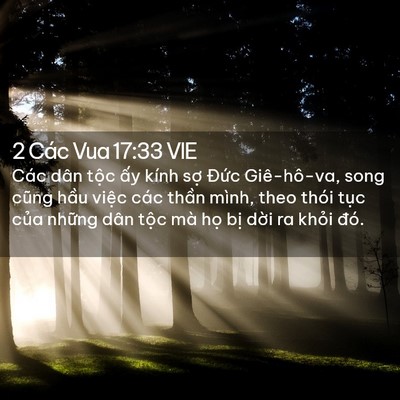 Picture 02 - 2 Các Vua 17:33 VIE - Các dân tộc ấy kính sợ Đức - Bible Verse Picture