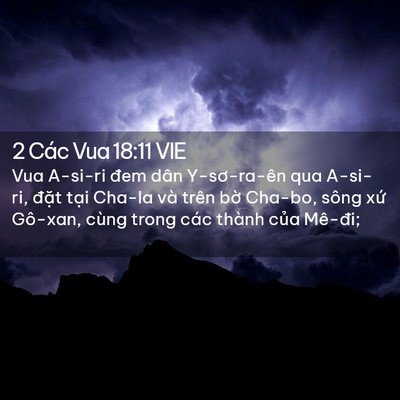 Picture 02 - 2 Các Vua 18:11 VIE - Vua A-si-ri đem dân Y-sơ-ra-ên qua A-si-ri, - Bible Verse Picture