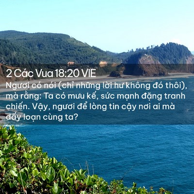 Picture 02 - 2 Các Vua 18:20 VIE - Ngươi có nói (chỉ những lời hư không - Bible Verse Picture