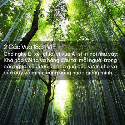 Picture 02 - 2 Các Vua 18:31 VIE - Chớ nghe Ê-xê-chia, vì vua A-si-ri nói như - Bible Verse Picture