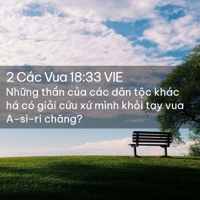Picture 02 - 2 Các Vua 18:33 VIE - Những thần của các dân tộc khác há - Bible Verse Picture
