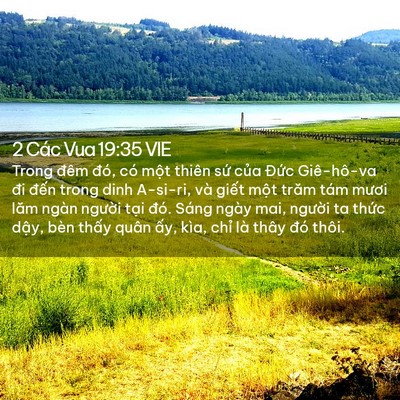 Picture 02 - 2 Các Vua 19:35 VIE - Trong đêm đó, có một thiên sứ của - Bible Verse Picture