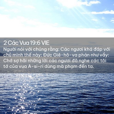 Picture 02 - 2 Các Vua 19:6 VIE - Người nói với chúng rằng: Các ngươi - Bible Verse Picture