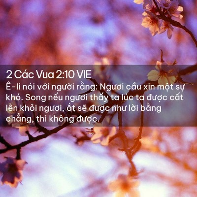 Picture 02 - 2 Các Vua 2:10 VIE - Ê-li nói với người rằng: Ngươi cầu - Bible Verse Picture