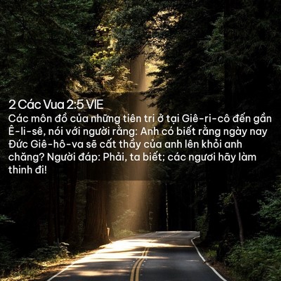 Picture 02 - 2 Các Vua 2:5 VIE - Các môn đồ của những tiên tri ở tại - Bible Verse Picture