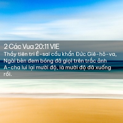 Picture 02 - 2 Các Vua 20:11 VIE - Thầy tiên tri Ê-sai cầu khẩn Đức - Bible Verse Picture