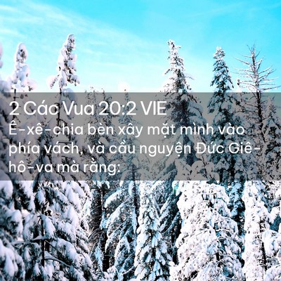 Picture 02 - 2 Các Vua 20:2 VIE - Ê-xê-chia bèn xây mặt mình vào phía - Bible Verse Picture