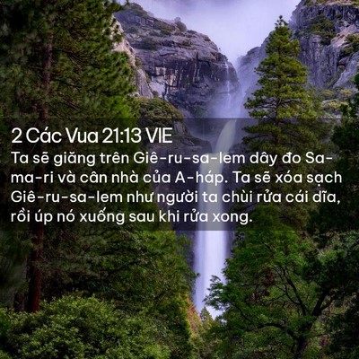 Picture 02 - 2 Các Vua 21:13 VIE - Ta sẽ giăng trên Giê-ru-sa-lem dây đo - Bible Verse Picture