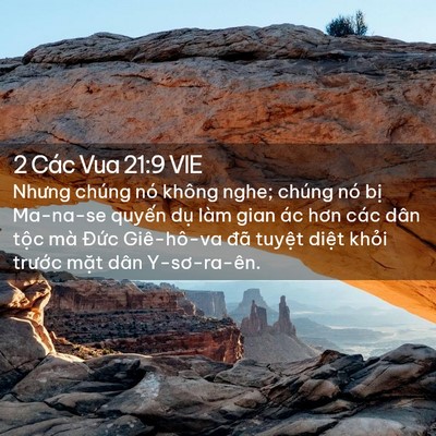 Picture 02 - 2 Các Vua 21:9 VIE - Nhưng chúng nó không nghe; chúng nó bị - Bible Verse Picture