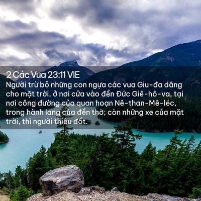 Picture 02 - 2 Các Vua 23:11 VIE - Người trừ bỏ những con ngựa các vua - Bible Verse Picture