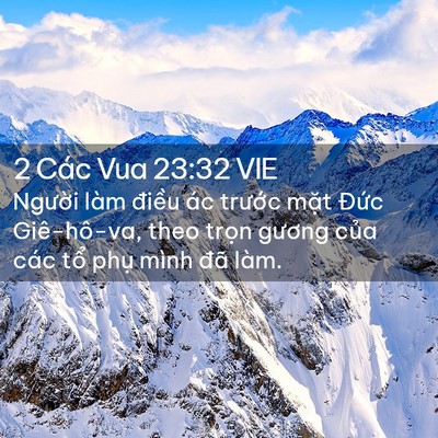 Picture 02 - 2 Các Vua 23:32 VIE - Người làm điều ác trước mặt Đức - Bible Verse Picture