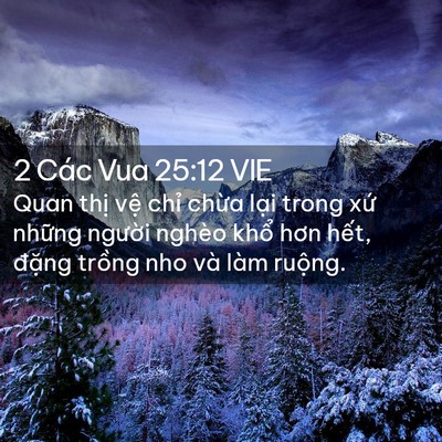 Picture 02 - 2 Các Vua 25:12 VIE - Quan thị vệ chỉ chừa lại trong xứ - Bible Verse Picture