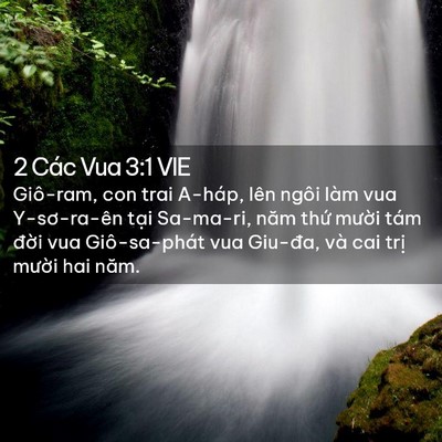 Picture 02 - 2 Các Vua 3:1 VIE - Giô-ram, con trai A-háp, lên ngôi làm vua - Bible Verse Picture