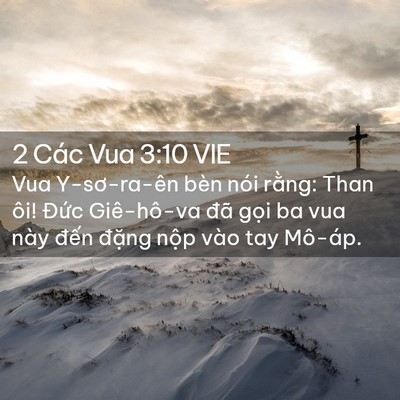 Picture 02 - 2 Các Vua 3:10 VIE - Vua Y-sơ-ra-ên bèn nói rằng: Than ôi! - Bible Verse Picture