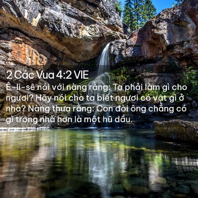 Picture 02 - 2 Các Vua 4:2 VIE - Ê-li-sê nói với nàng rằng: Ta phải làm - Bible Verse Picture