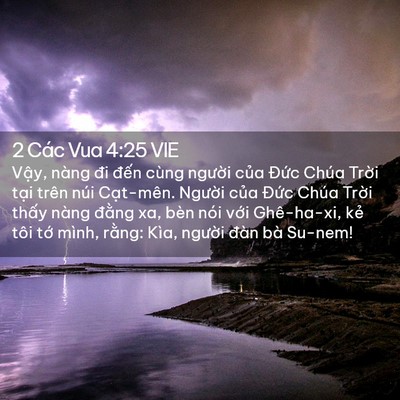 Picture 02 - 2 Các Vua 4:25 VIE - Vậy, nàng đi đến cùng người của - Bible Verse Picture