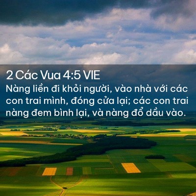 Picture 02 - 2 Các Vua 4:5 VIE - Nàng liền đi khỏi người, vào nhà với - Bible Verse Picture