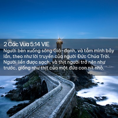 Picture 02 - 2 Các Vua 5:14 VIE - Người bèn xuống sông Giô-đanh, và tắm - Bible Verse Picture