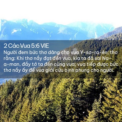 Picture 02 - 2 Các Vua 5:6 VIE - Người đem bức thơ dâng cho vua - Bible Verse Picture